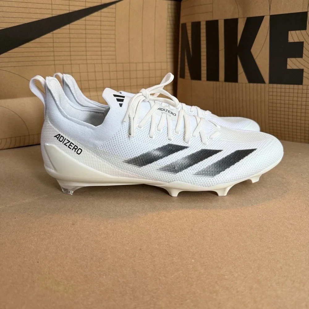 Adidas ADIZERO ELECTRIC+ FOOTBALL CLEATS White/Black Mens Size 12 IH7451 NEW